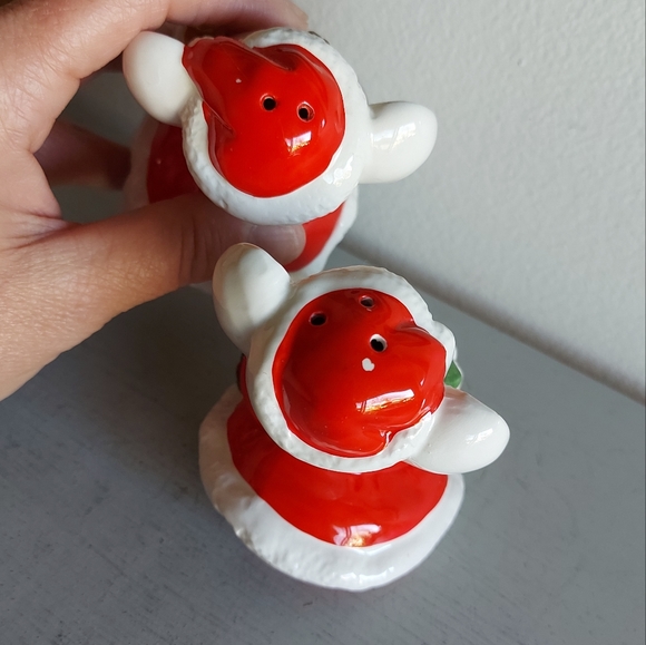 Christmas pepper shaker and salt shakerceramic mouse - Picture 7 of 9